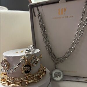 Elegant Gold and Silver Jewelry Set